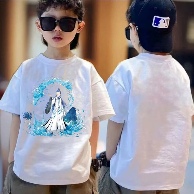 100% Pure Cotton Children'S Clothing Boys' T-Shirt Short-Sleeved Summer Wear Kids' Round Neck Boys' Top Half-Sleeved Cartoon - Image 4