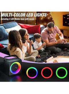 ELTRAZONE SD-508 Home & Outdoor Portable Bluetooth Speaker with Dual Wireless Microphones – Powerful Sound, Waterproof, Long Battery Life, Ideal for Karaoke, Parties, and Events  - Image 4