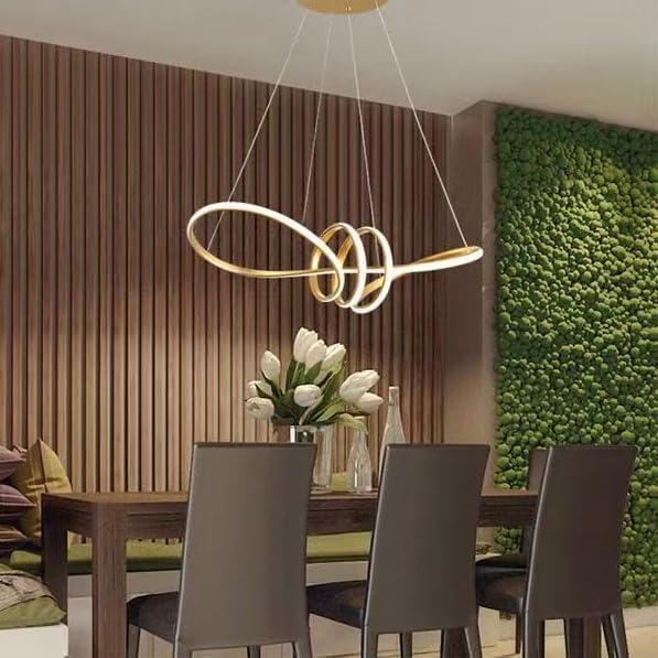 Cruv S-Shape Height Adjustable LED Chandelier for Dining Table, Breakfast Table, Home Decoration,Living Room(Black) - Image 5