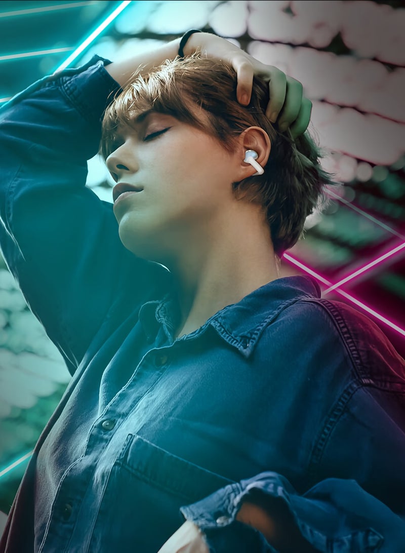 Monster AC600 Wireless Bluetooth Headset, Bluetooth 5.4 Wireless Earbuds With Hifi Stereo, Clip On Earbuds With ENC Clear Call, IPX6 Waterproof Wireless Headphones, (1pc, White) - Image 4