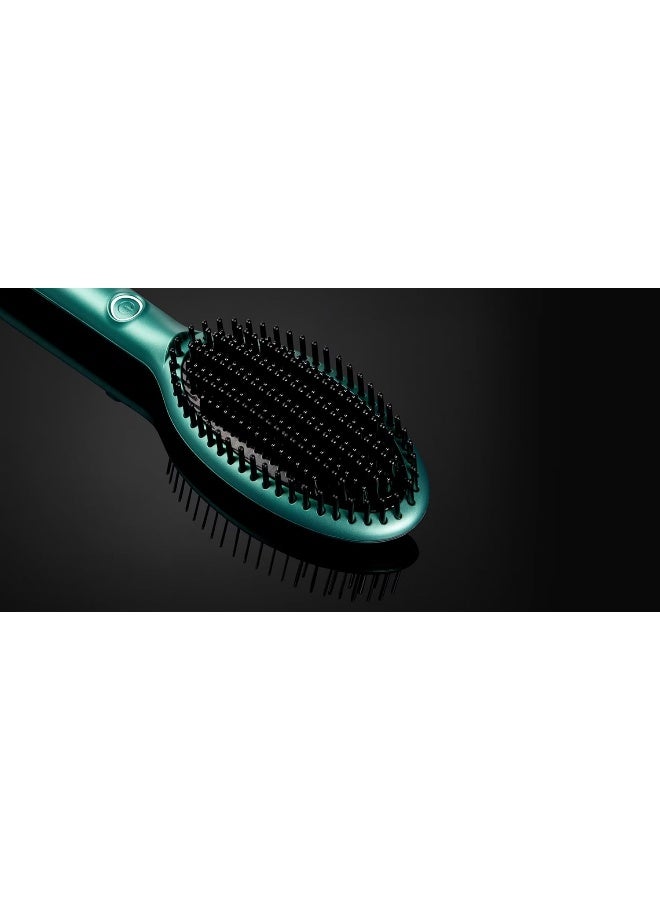 ghd Renewed - ghd Glide Smoothing Hot Brush, Professional Hot Brush for Hair Styling, Ceramic Hair Straightener Brush - Alluring Jade - Image 4