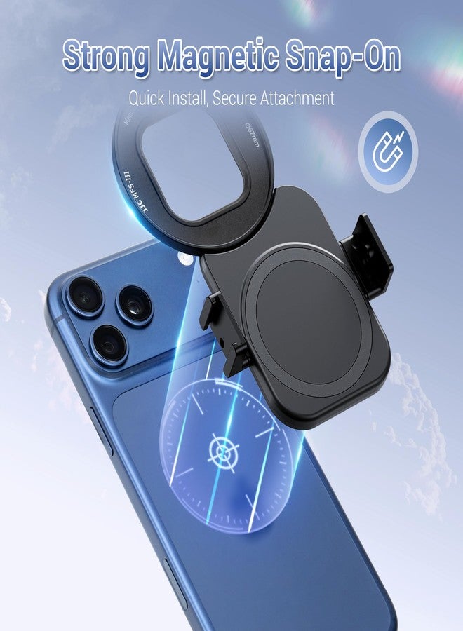 JJC Upgraded 67Mm Phone Lens Filter Adapter Mount For Iphone 17 16 15 14 Pro Max Plus Air, Double-Sided Magnetic Ring With 1/4-20" & Cold Shoe Pull-Out To Fit (No Filters - Image 4