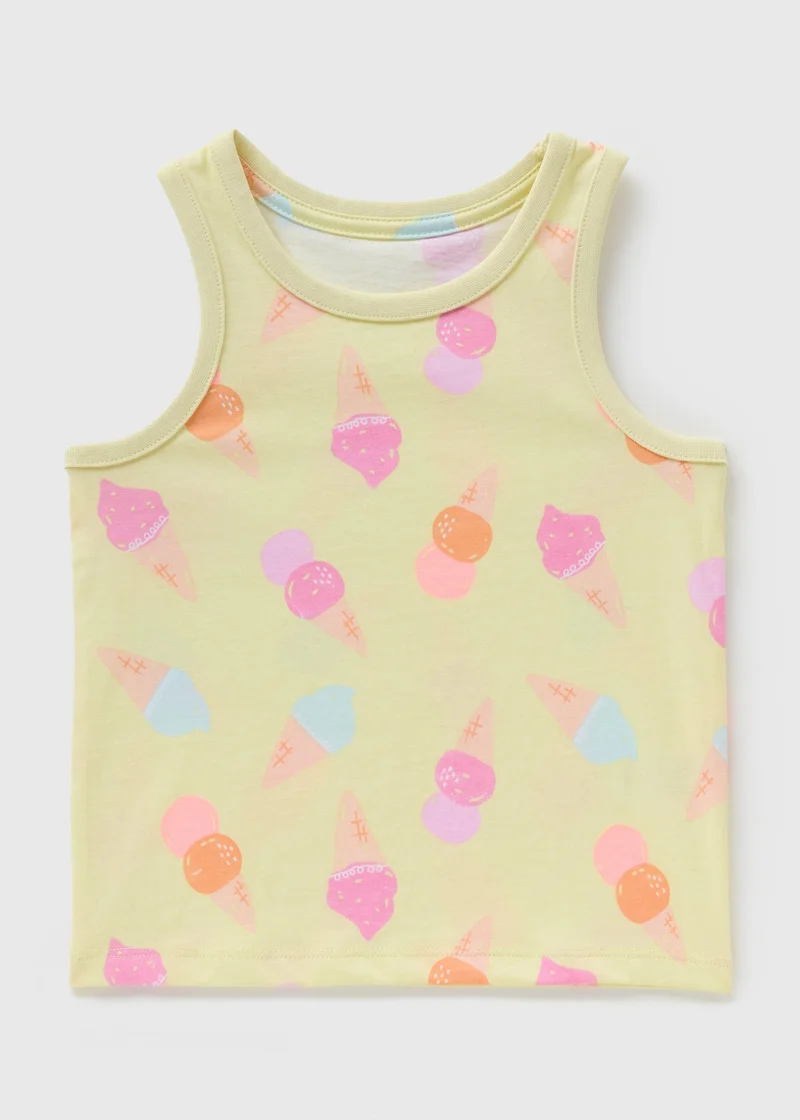 Matalan Girls Yellow Ice Cream Vest