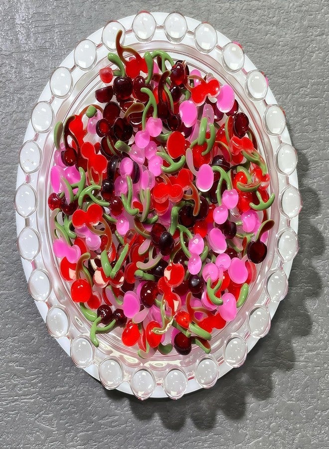 UCCASA 100Pcs Summer Cherry Nail Charms 3D Resin Fruit Nail Art Supplies for Acrylic Nails Red Pink Cherry Nail Gems and Charms Kawaii Nail Charms Cute Nail Jewelry for Women DIY Nail Art Decor Accessories - Image 3
