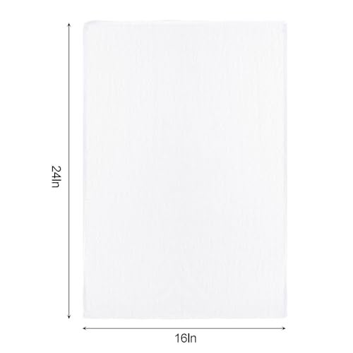 WUWEOT 15 Pack Sublimation Blank Towels, 16 x 24 Inch DIY Microfiber Kitchen Towel, White Soft Bathroom Towels, Easy to Clean Multi Purpose Dish Towel for Cleaning and Decoration - Image 2