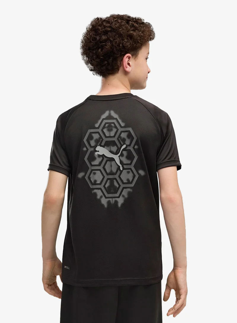 Puma Youth Active Poly Back Graphic T-Shirt