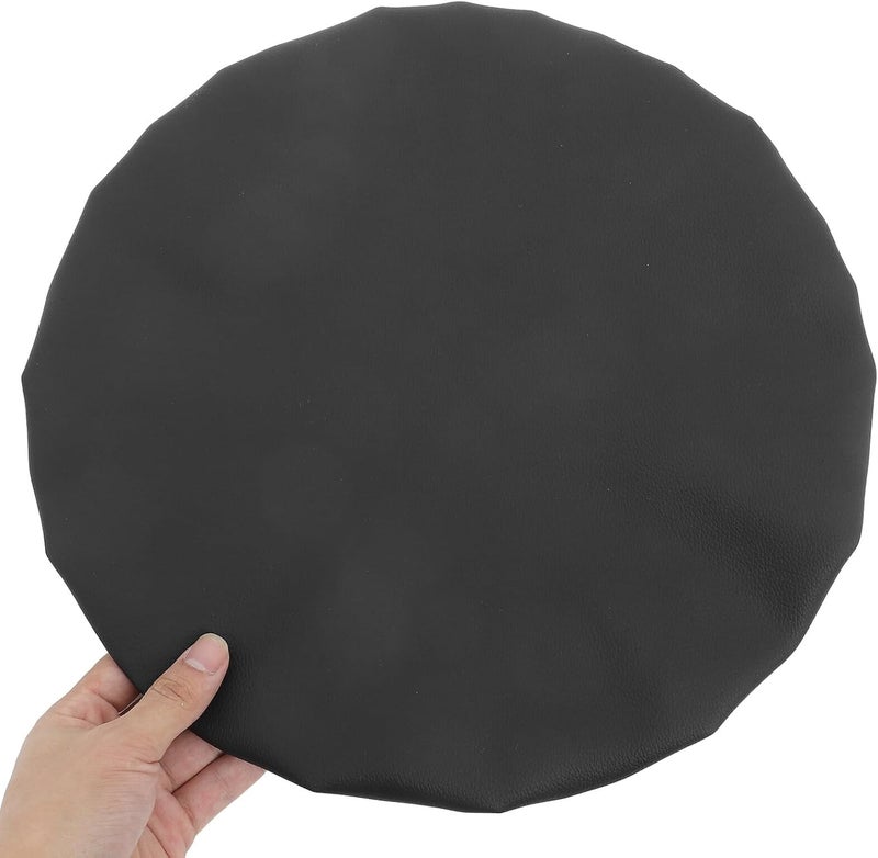 Zerodeko Stool Seat Cover Protector for 34-35cm Diameter Stools, Stretch Pu Round Cushion Slipcover, Non-Slip Barstool Chair Cover for Home and Bar Use - Image 3