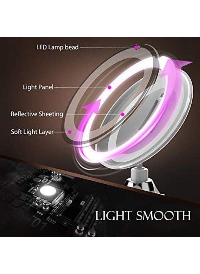 Generic 8" 10X Magnifying Makeup Vanity Mirror Suction Cup with LED Light  - Image 4