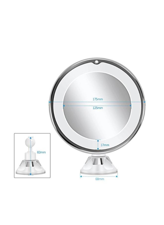 Generic 8" 10X Magnifying Makeup Vanity Mirror Suction Cup with LED Light  - Image 2