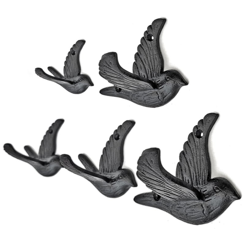 Ambipolar Flying Bird Iron Cast Decorative Bird Wall Mounted Coat Hooks (Classic) - Image 1