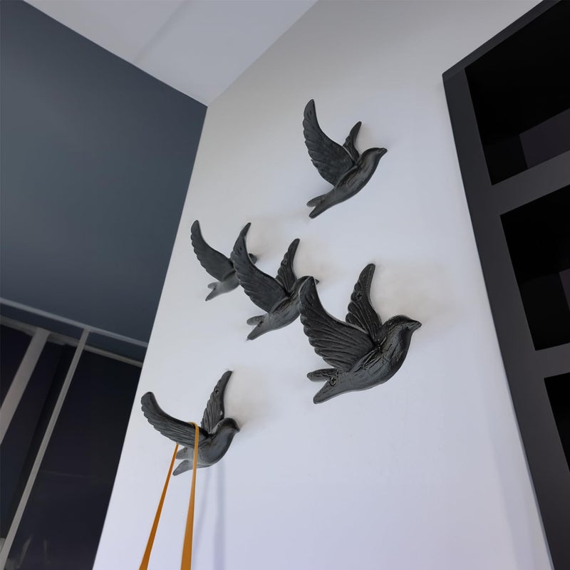 Ambipolar Flying Bird Iron Cast Decorative Bird Wall Mounted Coat Hooks (Classic) - Image 2