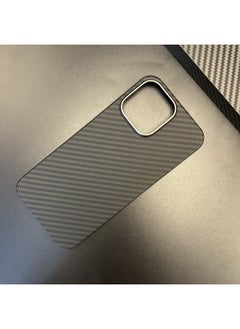 For Iphone16promax Kevlar Phone Case Magnetic Suction For Iphone 16pro Carbon Fiber Protective Case Product-Color:Black And Gray 1500d Crater Metal Frame All-inclusive-Applicable Models:For Iphone16promax