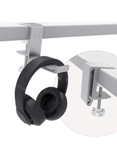 Thoraya Universal Headset Hanger Headphone Hook Holder Desk Mount Stand Aluminum Alloy with Foldable Clamp Supports Horizontal Vertical Installation  - Image 2