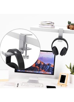 Thoraya Universal Headset Hanger Headphone Hook Holder Desk Mount Stand Aluminum Alloy with Foldable Clamp Supports Horizontal Vertical Installation  - Image 1