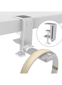 Thoraya Universal Headset Hanger Headphone Hook Holder Desk Mount Stand Aluminum Alloy with Foldable Clamp Supports Horizontal Vertical Installation  - Image 5
