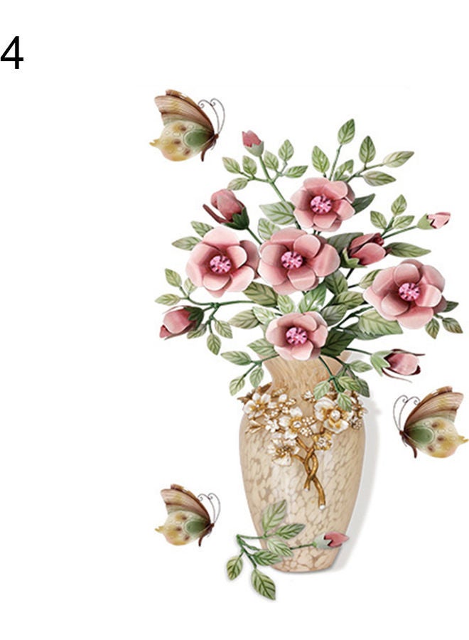 نيبمينينت ملصق جداري بتصميم مزهرية ورود متعدد الألوان