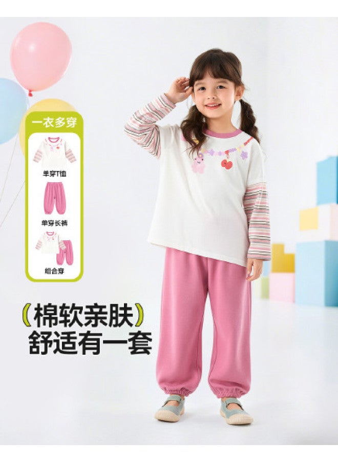 Doodle Home Children's Set Spring 2026 New Boys' T-shirt Two-piece Set Spring Clothes Girls' Clothing - Image 1