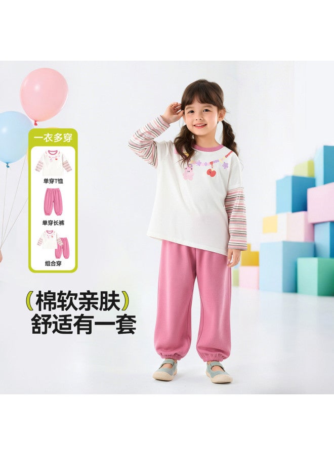 Doodle Home Children's Set Spring 2026 New Boys' T-shirt Two-piece Set Spring Clothes Girls' Clothing - Image 2