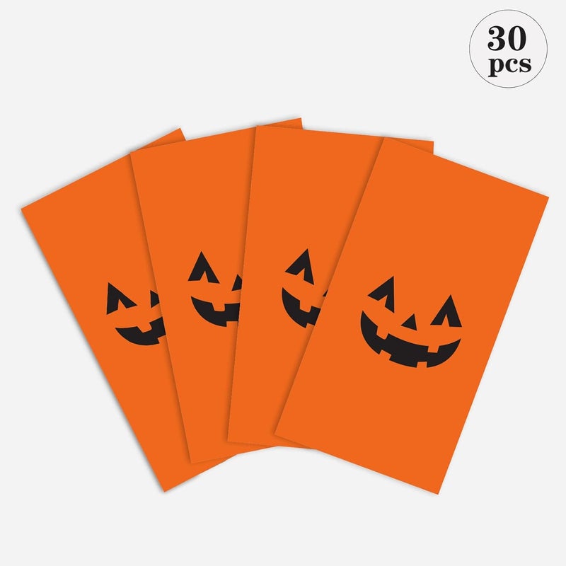 KERINGO 30 PCS Halloween Pumpkin Gift Bags - Tote Party Favor Trick or Treat Bags for Pumpkin Decorations - Image 4