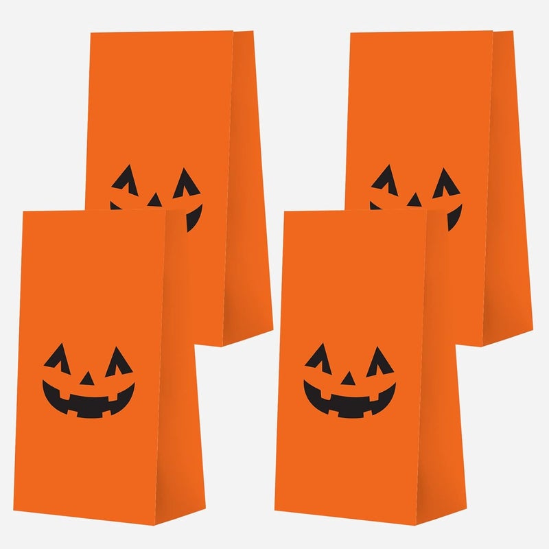 KERINGO 30 PCS Halloween Pumpkin Gift Bags - Tote Party Favor Trick or Treat Bags for Pumpkin Decorations - Image 2