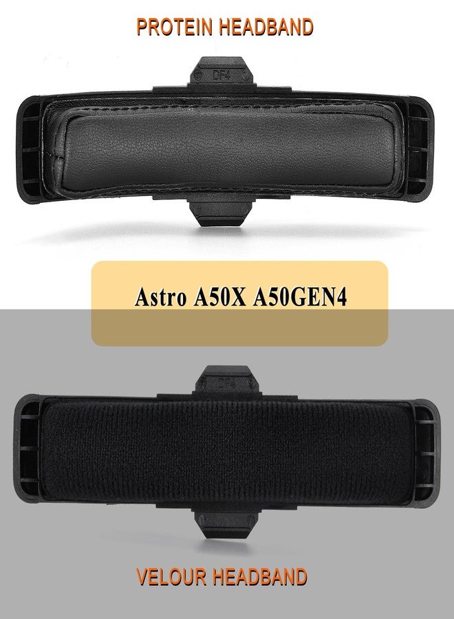 defean A50X A50 الجيل 4 2 قطع حزام رأس وميكروفون فوم - وسائد بديلة متوافقة مع سماعات Astro A50 الجيل 4 والجيل 5 وسماعة Astro A50X، غطاء ميكروفون عالي الكثافة لحماية الرياح - Image 4