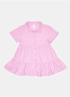 LC WAIKIKI Shirt Collar Short Sleeve Baby Girl Dress  - Image 1