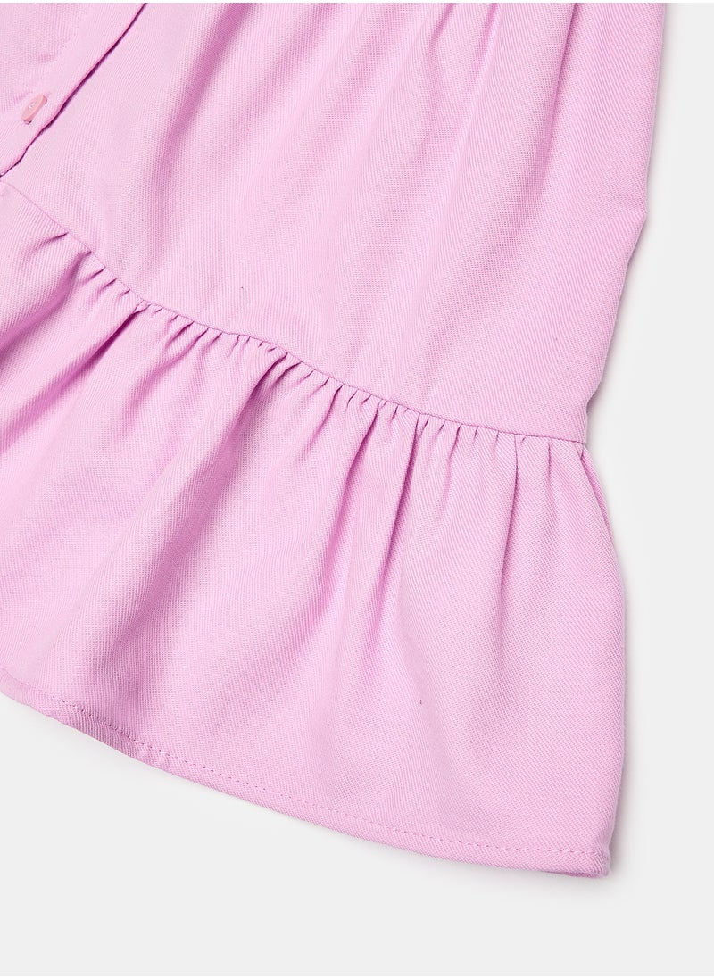 LC WAIKIKI Shirt Collar Short Sleeve Baby Girl Dress  - Image 4