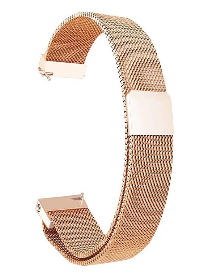 HS Quick Release 20mm/22mm Metal Watch Band Magnetic Strap Compatible with Amazfit Bip 3 Pro/Bip U Pro/GTS, Garmin Vivoactive 3/Vivoactive 5/Venu Sq 2, Galaxy Watch Active 2 - Image 1