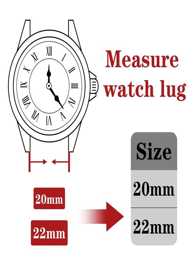 HS Quick Release 20mm/22mm Metal Watch Band Magnetic Strap Compatible with Amazfit Bip 3 Pro/Bip U Pro/GTS, Garmin Vivoactive 3/Vivoactive 5/Venu Sq 2, Galaxy Watch Active 2 - Image 2