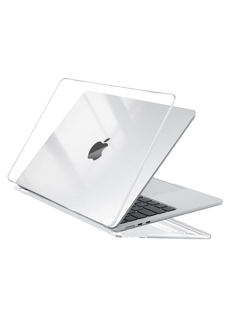 Generic ZEXEN Case Compatible for New MacBook Air 13.6 inch M3 A3113 M2 A2681 with Touch ID 2024 2023 2022 Release Plastic Hard Shell Smooth Shiny Surface Crystal Clear  - Image 1
