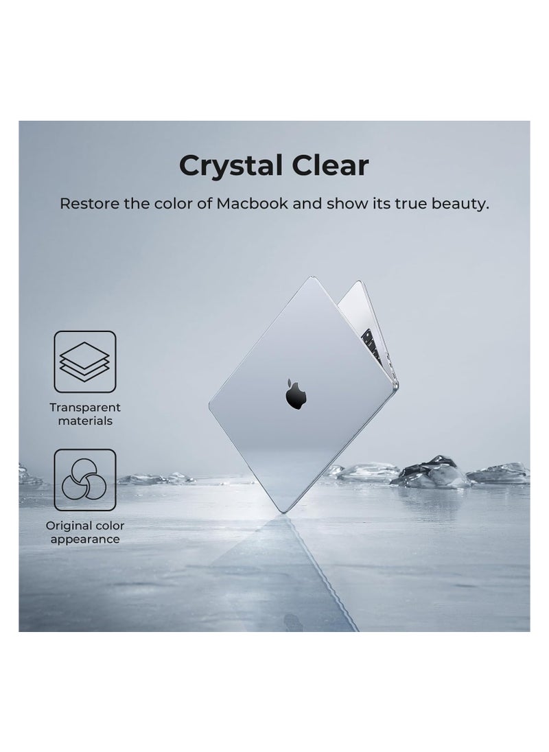 Generic ZEXEN Case Compatible for New MacBook Air 13.6 inch M3 A3113 M2 A2681 with Touch ID 2024 2023 2022 Release Plastic Hard Shell Smooth Shiny Surface Crystal Clear  - Image 3