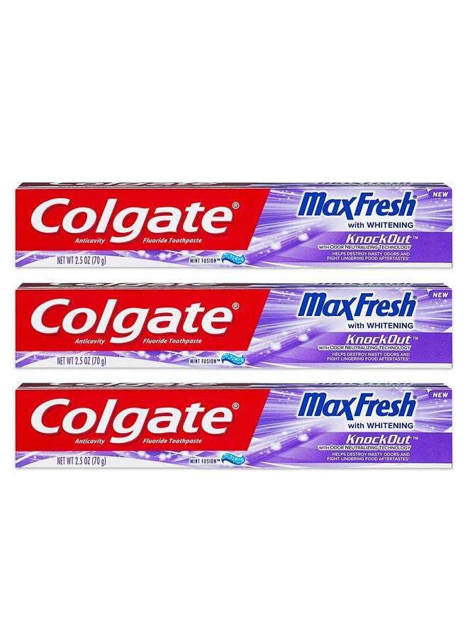 كولجيت معجون أسنان كولجيت ماكس فريش نوك آوت جل، عبوة من 3 قطع، 2.5 أونصة - Image 3