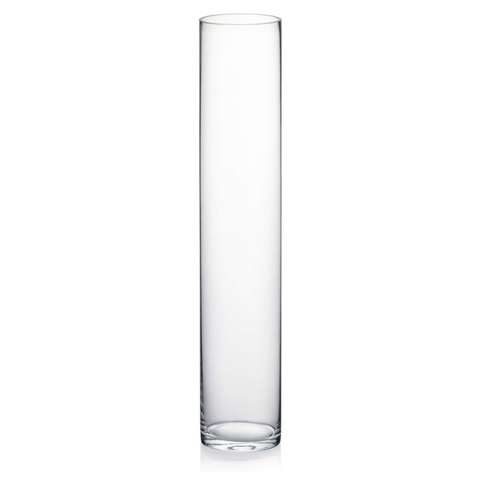 QUALITY THICK WEIGHTED CLEAR CYLINDER GLASS VASES 3 W X 16 H SKINNY BUD TALL VASE FLORAL BOUQUET FLOWER ARRANGEMENTS WEDDING CENTERPIECES CONTAINER CANDLE HOLDERS HOME DECOR 1 PIECE