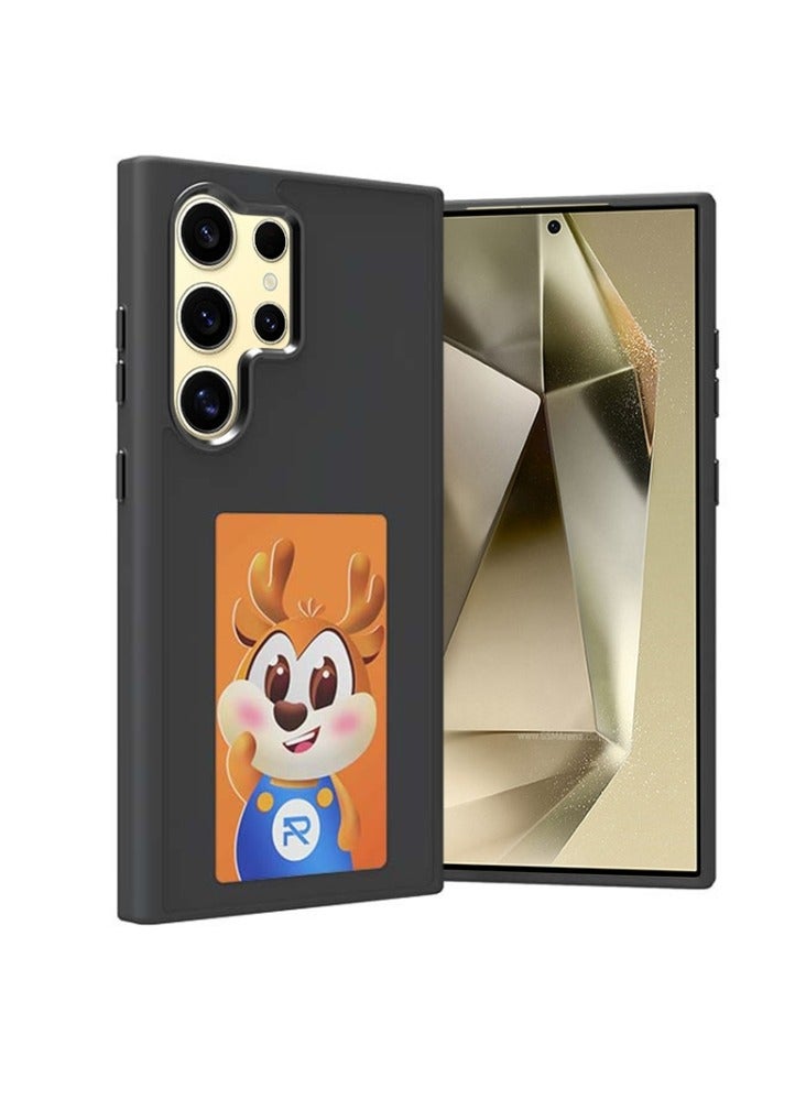 Compatible with Samsung Galaxy S24 Ultra 5G 4-color DIY ink screen NFC phone case, smart NFC transmission, customize your phone anytime, anywhere