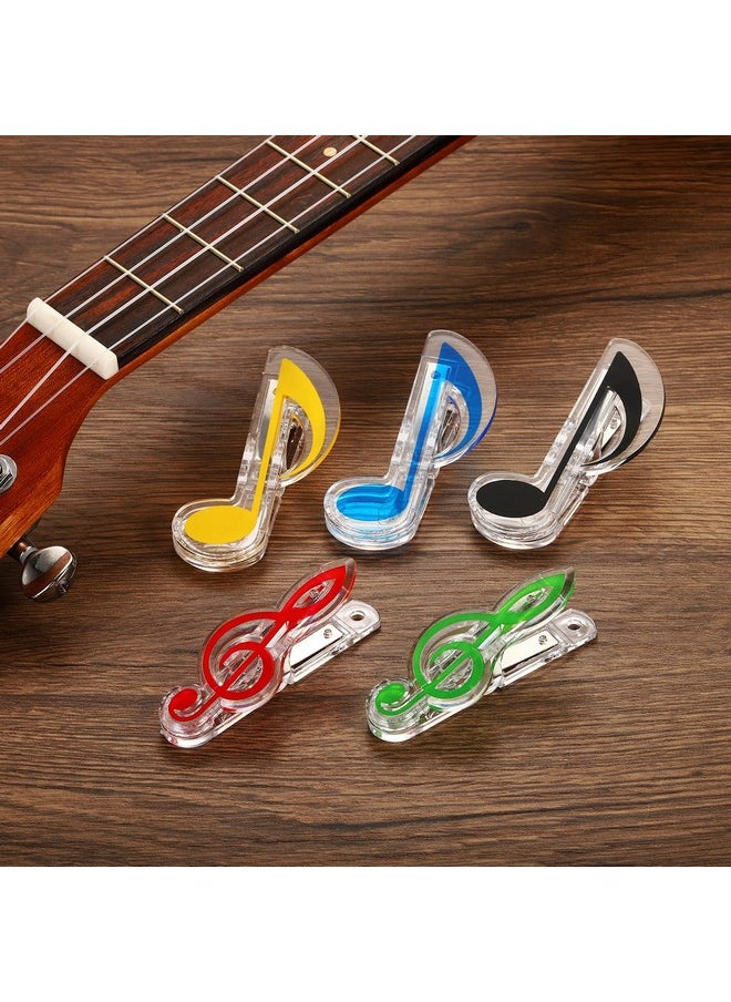 YOKIVE 20 Pcs Music Note Clips, Plastic Music Book Clip, Decoration And Marking, Great For Office/Piano Room (5 Colors, 2.8 X 1.2 Inch)  - Image 5