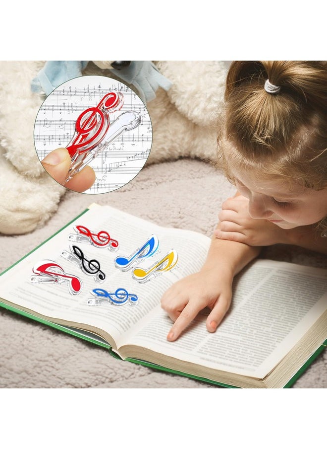 YOKIVE 20 Pcs Music Note Clips, Plastic Music Book Clip, Decoration And Marking, Great For Office/Piano Room (5 Colors, 2.8 X 1.2 Inch)  - Image 3