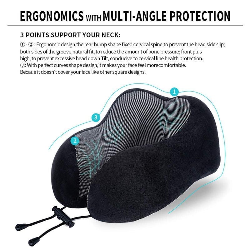 Benzola Car Cushions Pillows Support Luxury Travel Accessories Neck Rest Support Car Flight for Pain Relief and Sleeping - Image 2