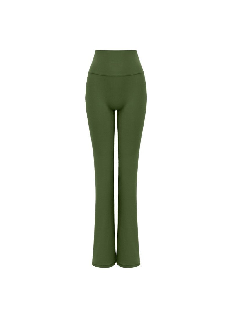 Generic - Comfort Fit Womens Bootleg Yoga Pants Army green trousers - Image 1