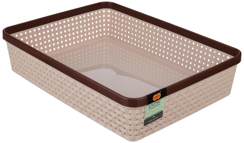 Nakoda Plastic 444 Dune Storage Basket Without Lid Multipurpose Use For Kitchen & Home Organiser Box For Fruits Vegetables, Toys, Stationary Items, Color May Vary, Rectangular - Image 2