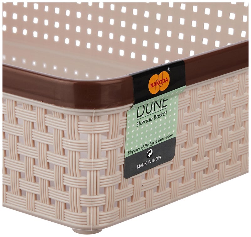 Nakoda Plastic 444 Dune Storage Basket Without Lid Multipurpose Use For Kitchen & Home Organiser Box For Fruits Vegetables, Toys, Stationary Items, Color May Vary, Rectangular - Image 3