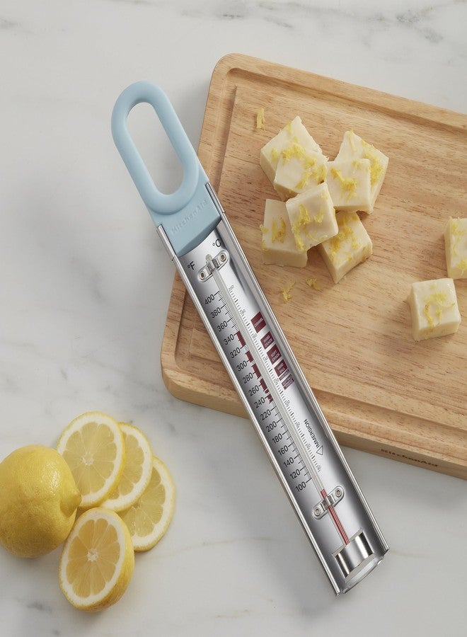 KitchenAid KQ907MW Curved Candy, Deep Fry and Craft Thermometer, Adjustable Silicone Coated Pan Clip, Mineral Water Handle - Image 3