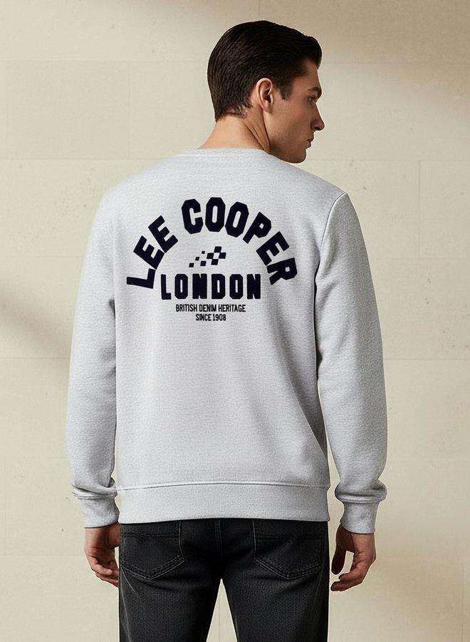 Lee Cooper سويت شيرت قطن عادي للرجال من لي كوبر بطباعة الشعار - Image 3