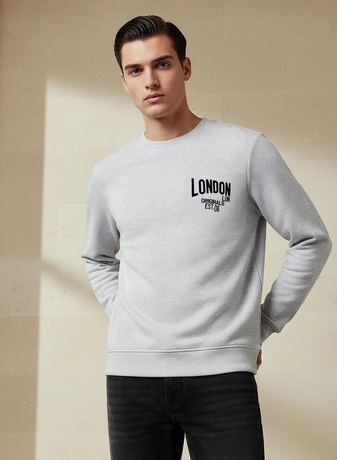 Lee Cooper سويت شيرت قطن عادي للرجال من لي كوبر بطباعة الشعار - Image 4