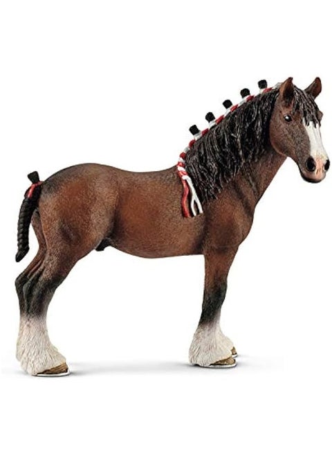Highly Detailed Clydesdale Gelding Horse Figurine - Realistic Farm Animal Toy for Boys and Girls, Ages 3+.