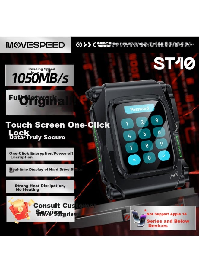 MOVESPEED Move Speed 2tb Portable Solid State Drive Ssd Mobile Hard Drive For Iphone 16 Pro Max Apple Phone 1050mb/s - Image 1