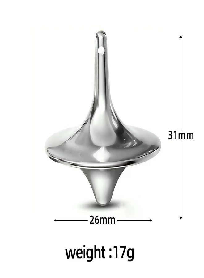 Pluzmecalm 4Pcs Accurate Spinning Top, Forever Spin, Portable Precision Metal Spinner Top Premium Exquisite Perfect Balance Desktop Gyro Toys Vintage Totem Zinc Alloy Desk Little Fidget Games - Image 3