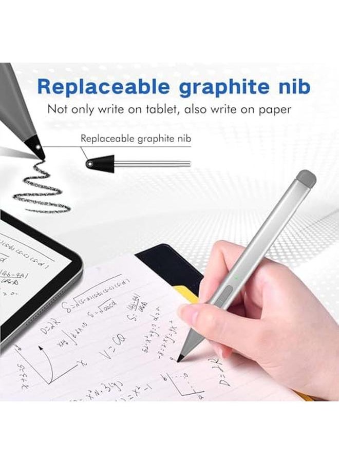 erorex - Slim Pen 2 For Microsoft Surface With 4096 Pressure Eraser And Right Click Palm Rejection Graphite Nib For Surface Pro 11 10 9 8 3 X Surface Go 3 1 Book 3 1 Laptop1 3 Surface Studio 2 Plus 2 1 - Image 1