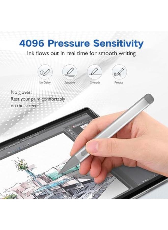 erorex - Slim Pen 2 For Microsoft Surface With 4096 Pressure Eraser And Right Click Palm Rejection Graphite Nib For Surface Pro 11 10 9 8 3 X Surface Go 3 1 Book 3 1 Laptop1 3 Surface Studio 2 Plus 2 1 - Image 1