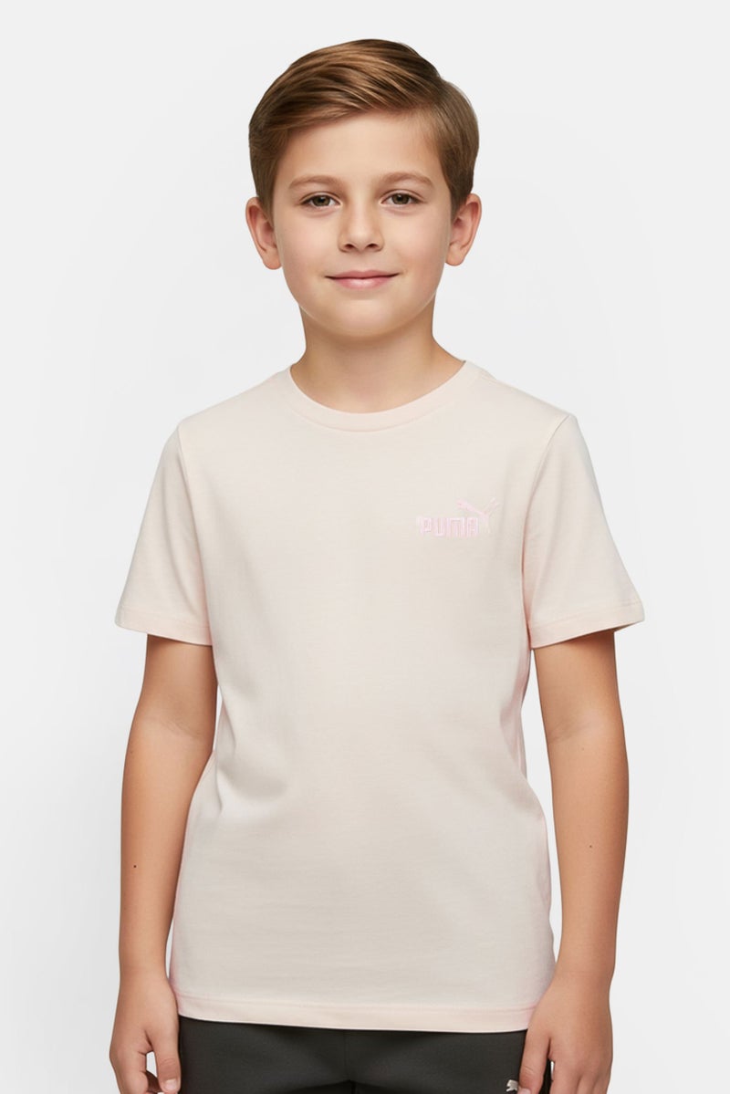 PUMA Kids Boy Sportswear Fit Short Sleeve Outdoor T-Shirt, Beige - Image 1