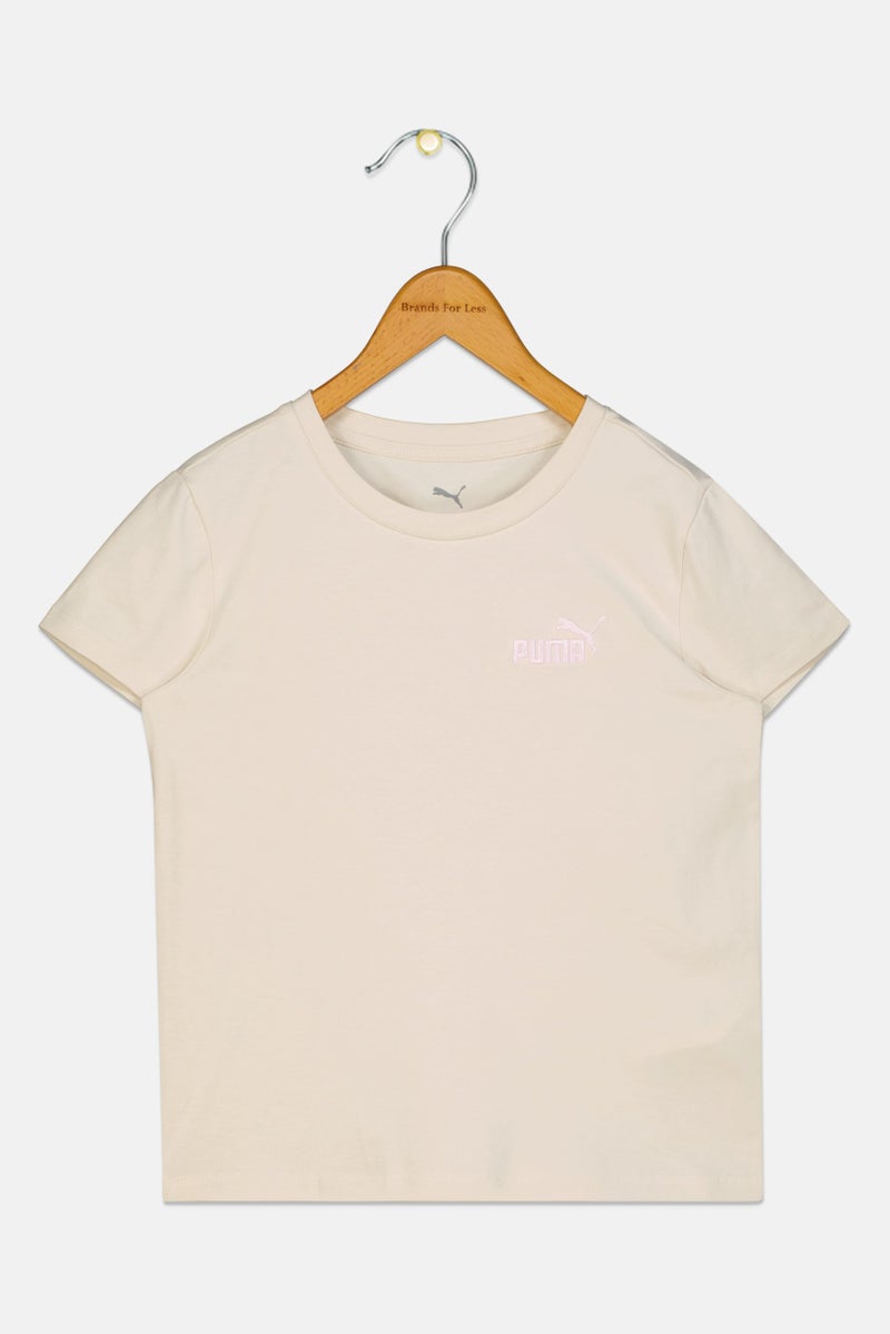 PUMA Kids Boy Sportswear Fit Short Sleeve Outdoor T-Shirt, Beige - Image 2